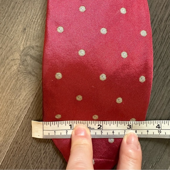 Asprey large dot silk tie (pink) - Picture 6 of 8